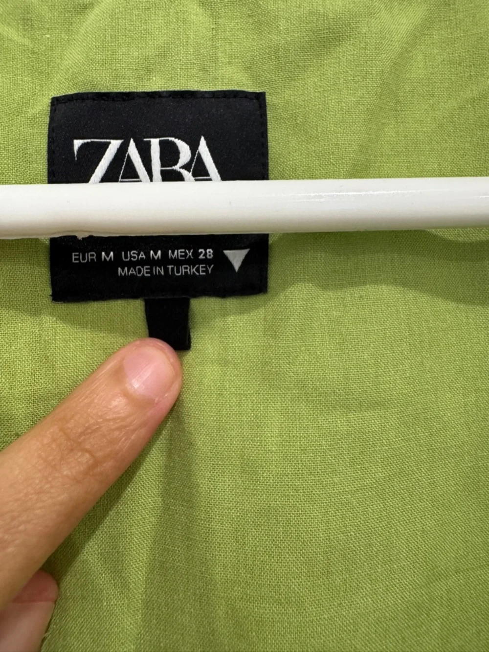 Zara Lime Green Top with Subtle Texture